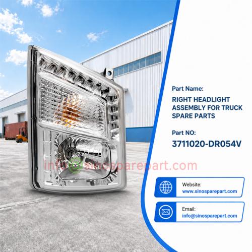 RIGHT HEADLIGHT ASSEMBLY FOR TRUCK SPARE PARTS