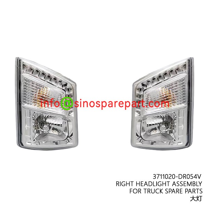 RIGHT HEADLIGHT ASSEMBLY FOR TRUCK SPARE PARTS RIGHT HEADLIGHT ASSEMBLY FOR TRUCK SPARE PARTS