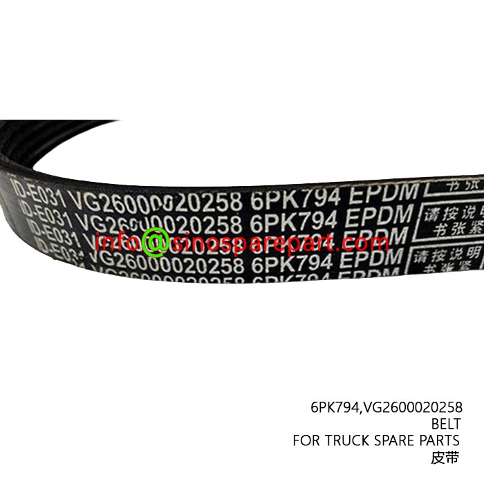 BELT FOR TRUCK SPARE PARTS