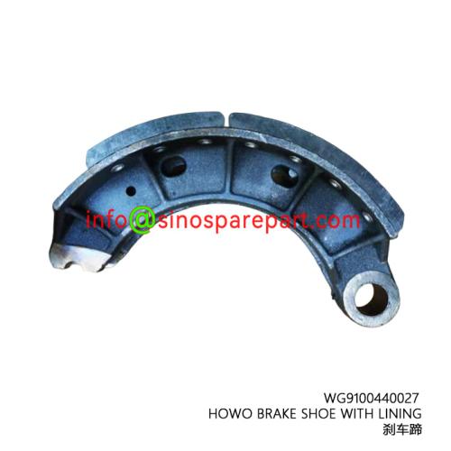 HOWO BRAKE SHOE WITH LINING WG9100440027