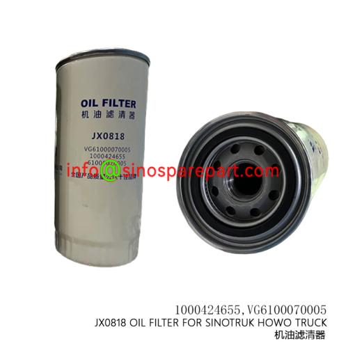 JX0818 OIL FILTER FOR SINOTRUK HOWO TRUCK