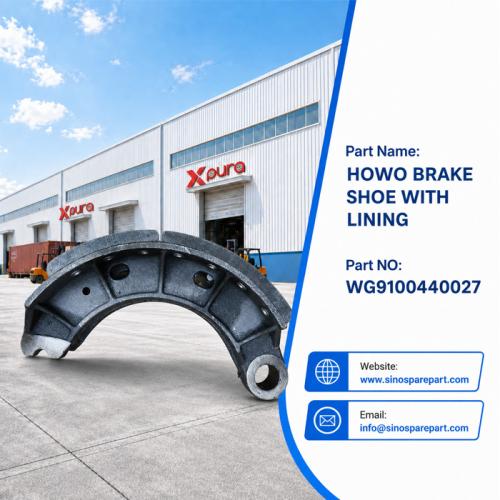 HOWO BRAKE SHOE WITH LINING WG9100440027