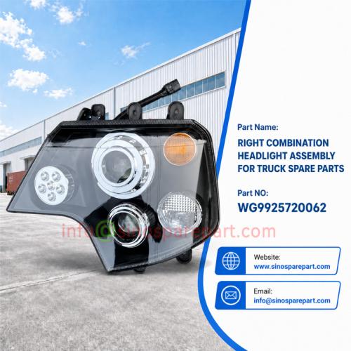 RIGHT COMBINATION HEADLIGHT ASSEMBLY FOR A7 T7H TRUCK PARTS